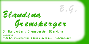 blandina gremsperger business card